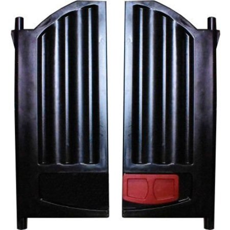 SPECIALMADE GOODS AND SERVICES Rubbermaid Doors With Latch for Mega Brute Waste Collector, Black - FG9W71L6BLA